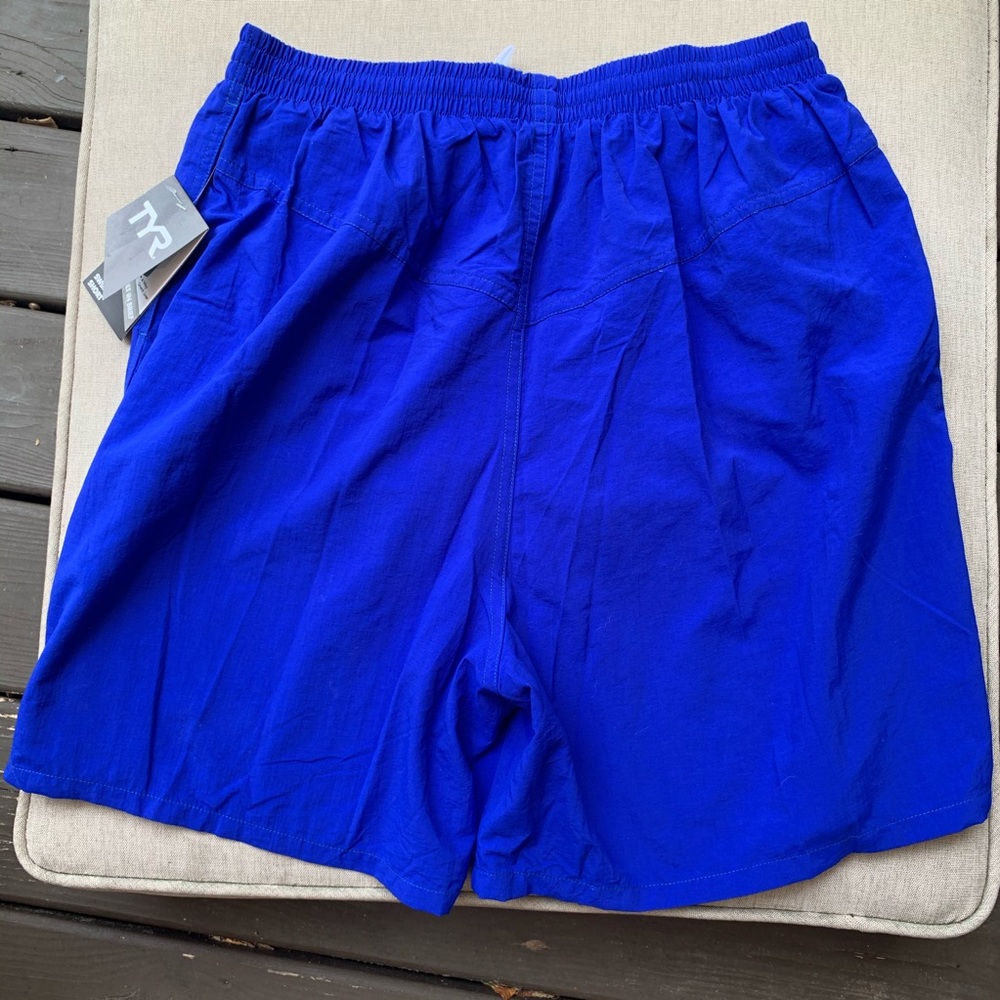 Men TYR blue swim trunks
